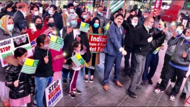 Kashmir Solidarity Day demonstration at Times Square New York