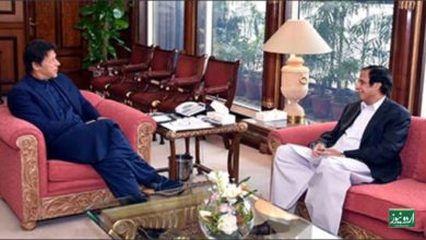 Pervaiz Elahi along with Moonis Elahi meets Imran Khan