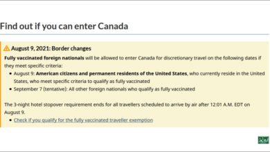 Find out if you can enter Canada