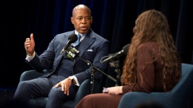 Mayor Eric Adams appears live in WNYC’s forum: “The Future of New York City Housing with Mayor Eric Adams.” Manhattan. Monday, March 20, 2023. Credit: Ed Reed/Mayoral Photography Office.