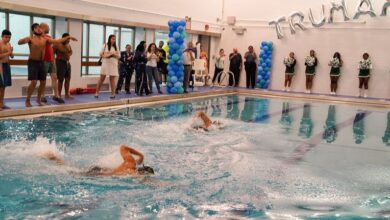 Chancellor David C. Banks attends Harry S. Truman High School Pool Ribbon Cutting