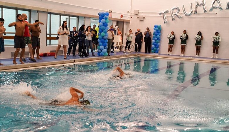 Chancellor David C. Banks attends Harry S. Truman High School Pool Ribbon Cutting