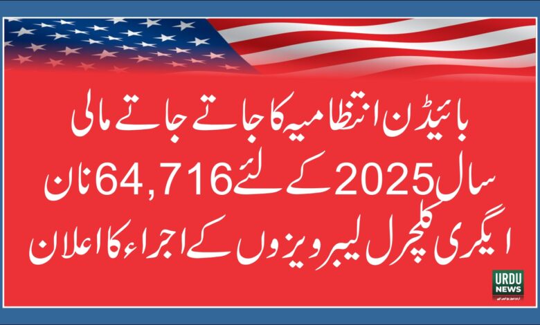 U.S. Departments of Homeland Security and Labor Announce 64,716 Additional H-2B Non-Agricultural Work Visas for Fiscal Year 2025